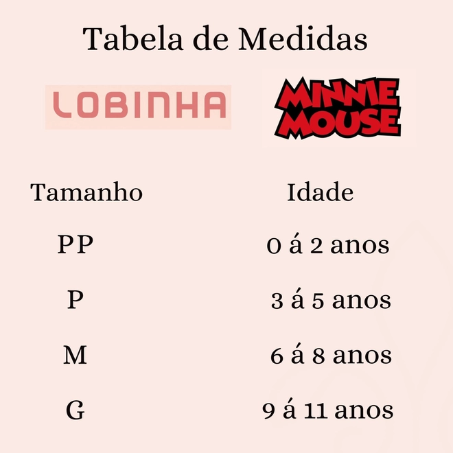 Tabela de Medidas