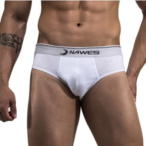Kit 3 Cuecas Slip Nawes Adulto Cores Sortidas Em Algodão