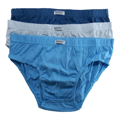 Kit 3 Cuecas Slip Plus Size Nawes Lisa Cores Sortidas De Algodão