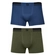 Kit 2 Cueca Boxer DelRio Infantil Poliamida - D9-INDIGO BLUE/VD MUSGO