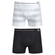 Kit 2 Cuecas Boxer DelRio Adulto Sem Costura Microfibra - NSD1-BRANCO L-PRETO