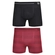 Kit 2 Cuecas Boxer DelRio Adulto Sem Costura Microfibra - ND4-VINHO/PTO