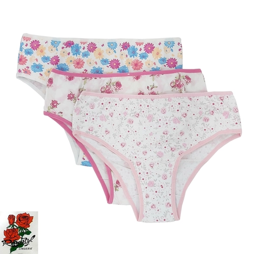 Kit 3 Calcinhas Rosastyl Cavada em Algodão