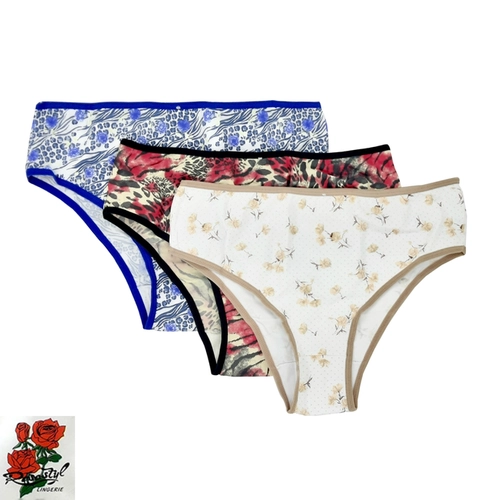 Kit 3 Calcinhas Rosastyl Cavada em Algodão