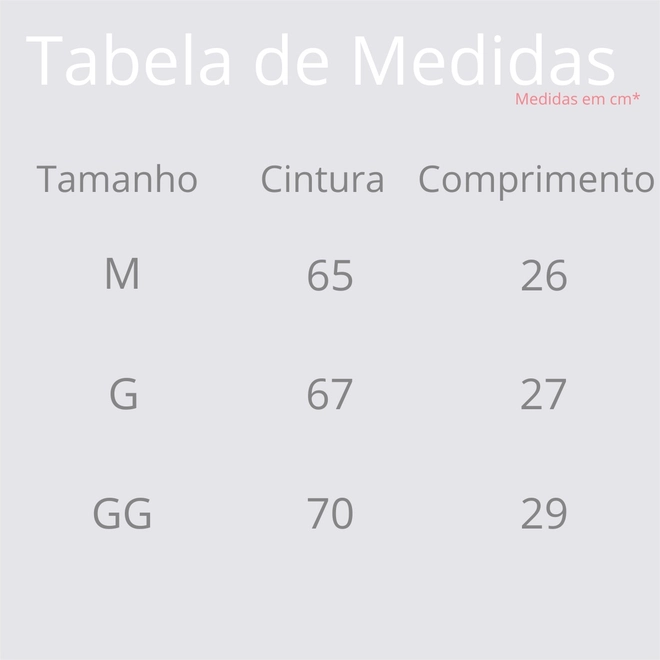 Tabela de Medidas