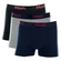 Kit 3 Cuecas Boxer Mash Adulto Em Cotton - AZ08-MAR/CINZA