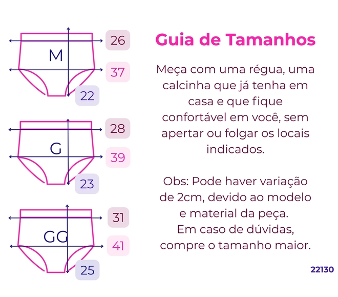 Tabela de Medidas