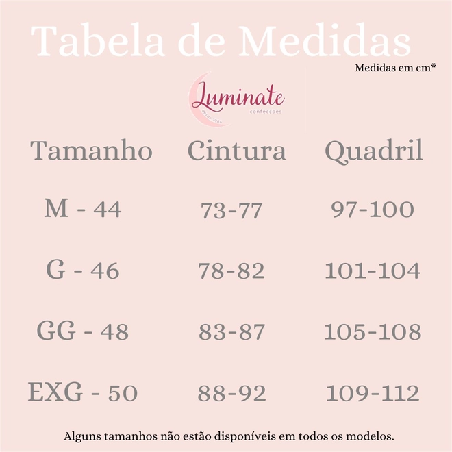 Tabela de Medidas