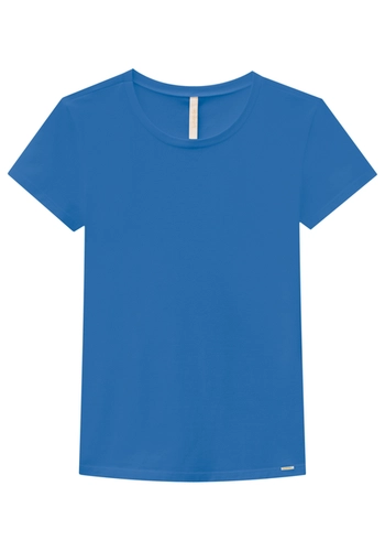 Blusa Lunender Feminina Adulto Básica Manga Curta De Cotton