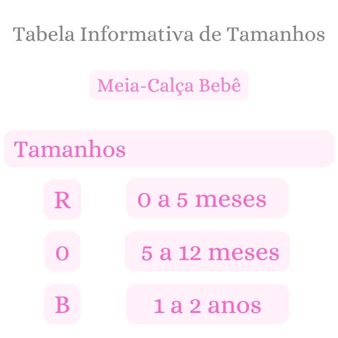 Tabela de Medidas
