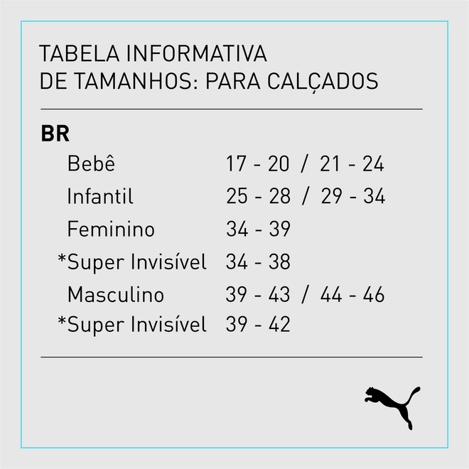 Tabela de Medidas