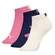 Kit 3 Pares Meia Sapatilha Puma Infantil Unissex Algodão - 977-ROSA/MAR/OFF