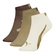 Kit 3 Pares Meia Sapatilha Puma Infantil Unissex Algodão - 979-OFF/CAQUI/MARROM