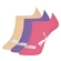 Kit 3 Pares Meias Sapatilha Invisível Puma Infantil Unissex Algodão - 976-PANTONE/ROXO/ROSA