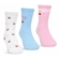 Kit 3 Pares Meias Cano Longo Selene Infantil Masculina E Feminina Estampadas - RS-ROSA