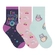 Kit 3 Pares Meias Cano Longo Selene Infantil Masculina E Feminina Estampadas - CINZA-CINZA