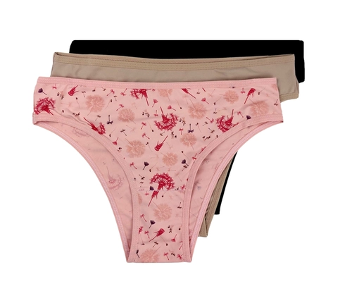 Kit 3 Calcinhas Tanga Recife Miss France Adulto Sortidas Microfibra