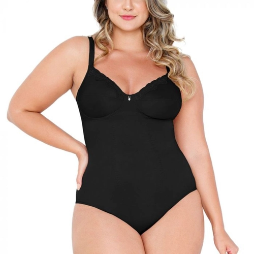 Body Modelador Dilady Plus Size Anatômico Redutor Romantic Cetinete