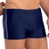 Sunga Boxer Mash Adulto Básica Lisa Microfibra Moda Praia - AZ08-MAR/CINZA