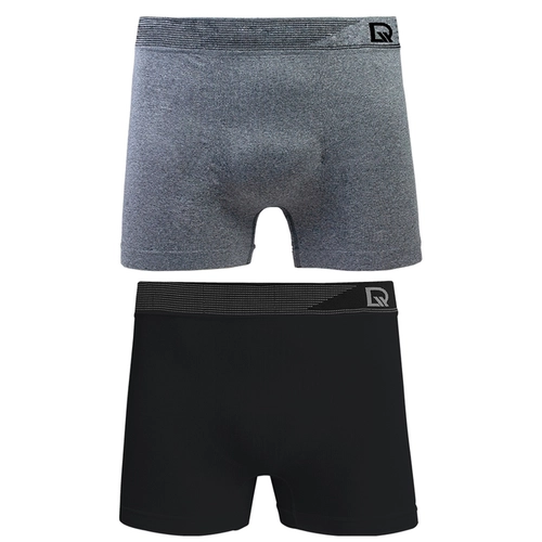 Kit 02 Cuecas Boxer DelRio Adulto Sem Costura Microfibra