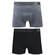 Kit 02 Cuecas Boxer DelRio Adulto Sem Costura Microfibra - MESCLA/PRETO-MESCLA/PRETO