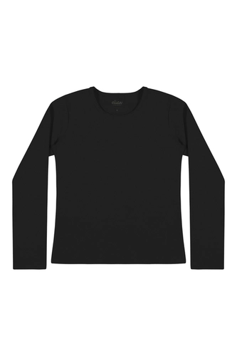 Blusa Elian Infantil Feminina Manga Longa Básica Em Cotton 4/8