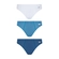 Kit 3 Cuecas Slip Lupo Kids Infantil Em Algodão - 0990-BRANCO/AZUL/PETROLEO
