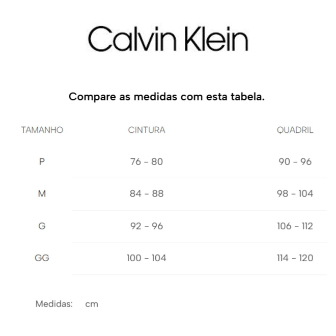 Tabela de Medidas