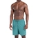 Shorts Praia Mash Masculino Adulto Liso Mesclado Microfibra - AZ07-AZUL PETROLEO