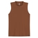 Blusa Regata Marialícia Feminino Adulto Básica Gola Alta Malha Canelada - 8045-MARROM BISCOITO