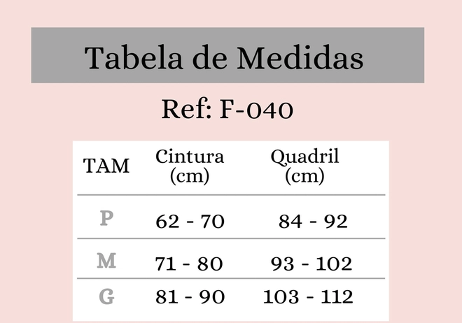 Tabela de Medidas