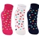 Kit 3 Pares Meias Cano Curto Lupo Kids Infantil Feminina Estampadas Algodão - 0924-PINK/BCO/MAR