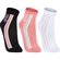 Kit 3 Pares Meias Cano Curto Lupo Kids Infantil Feminina Estampadas Algodão - 0928-SAL/BCO/PTO