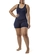 Maiô Natação Plus Size Elite Feminino Adulto De Perninha em Helanca - MARINHO-