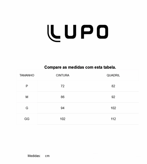 Tabela de Medidas