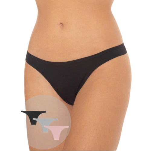 Kit 3 Calcinhas Tanga Delcotton Básica Em Algodão