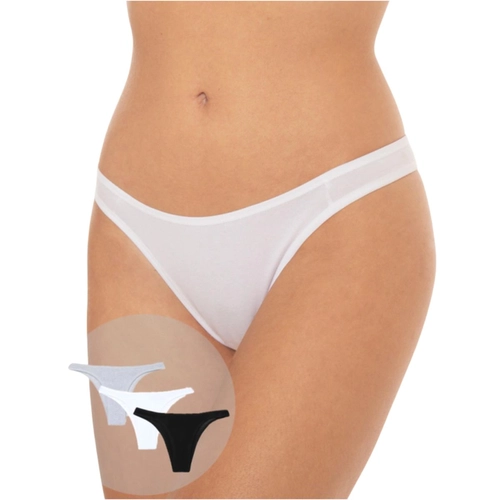 Kit 3 Calcinhas Tanga Delcotton Básica Em Algodão