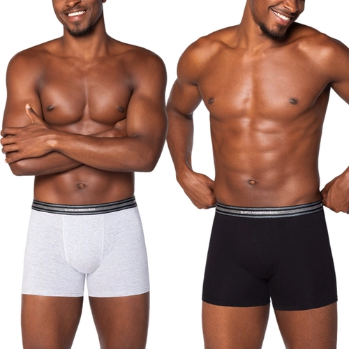 Kit 2 Cuecas Boxer Lupo Adulto Algodão Com Elastano