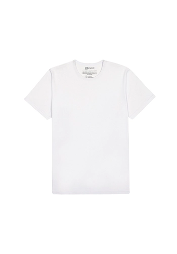 Camiseta Fico Masculina Adulto Básica Lisa Em Meia Malha Cotton