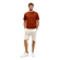 Camiseta Fico Masculina Adulto Básica Lisa Em Meia Malha Cotton - LARANJA TAURI-LARANJA TAURI