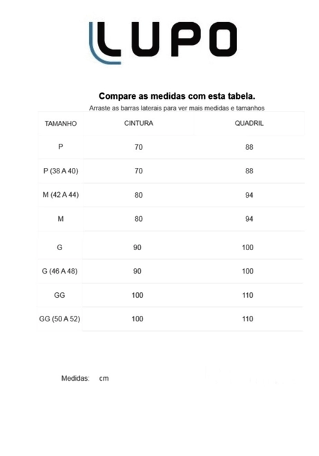 Tabela de Medidas