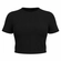 Blusa Lunender Feminina Adulto Básica Com Manga Curta Em Viscose Canelada Tracy - PRETO REATIVO-PRETO REATIVO