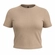 Blusa Lunender Feminina Adulto Básica Com Manga Curta Em Viscose Canelada Tracy - MESCLA MEDIO-MESCLA MEDIO