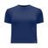 Blusa Lunender Feminina Adulto Básica Com Manga Curta Em Viscose Canelada Tracy - 016334-AZUL STRIG