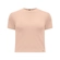 Blusa Lunender Feminina Adulto Básica Com Manga Curta Em Viscose Canelada Tracy - 012150-BEGE IMPALA