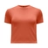 Blusa Lunender Feminina Adulto Básica Com Manga Curta Em Viscose Canelada Tracy - 012991-LARANJA SOLE