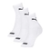 Kit 3 Pares Meias Cano Médio Esportiva Puma Masculina Adulto Algodão - 998-BCO