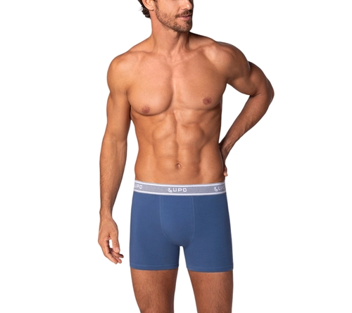 Cueca Boxer Lupo Adulto Algodão Com Elastano Colors