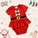 Body Manga Curta Com Babado Mafessoni Especial De Natal Mamãe Noel - SORTIDO-SORTIDO