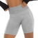 Bermuda Fitness DelRio Feminina Adulto Sem Costura Cintura Alta Microfibra - MESCLA-MESCLA